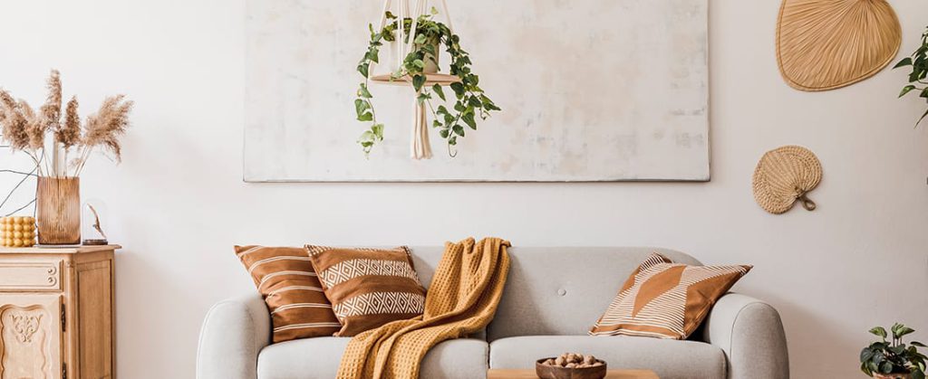 Enamórate de una sala boho chic