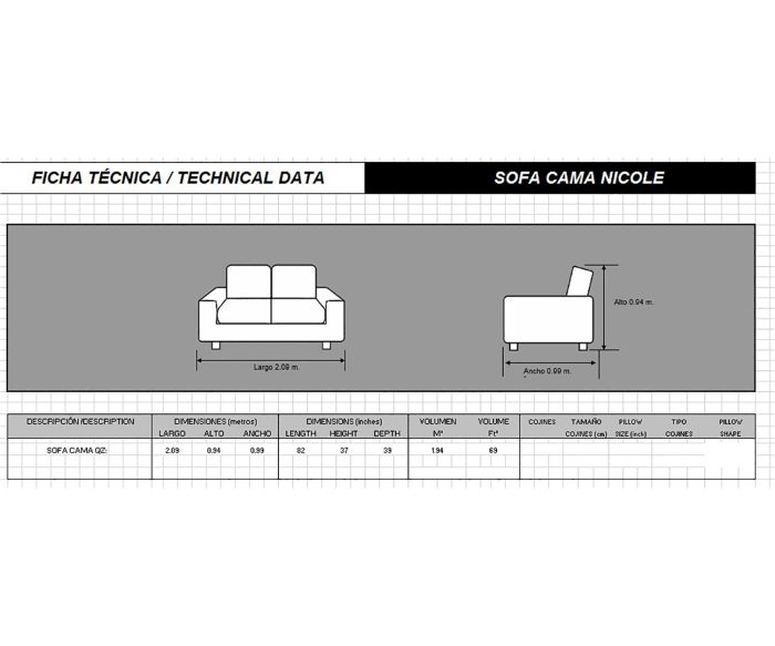 Sofá Cama Nicole Muebles Boal