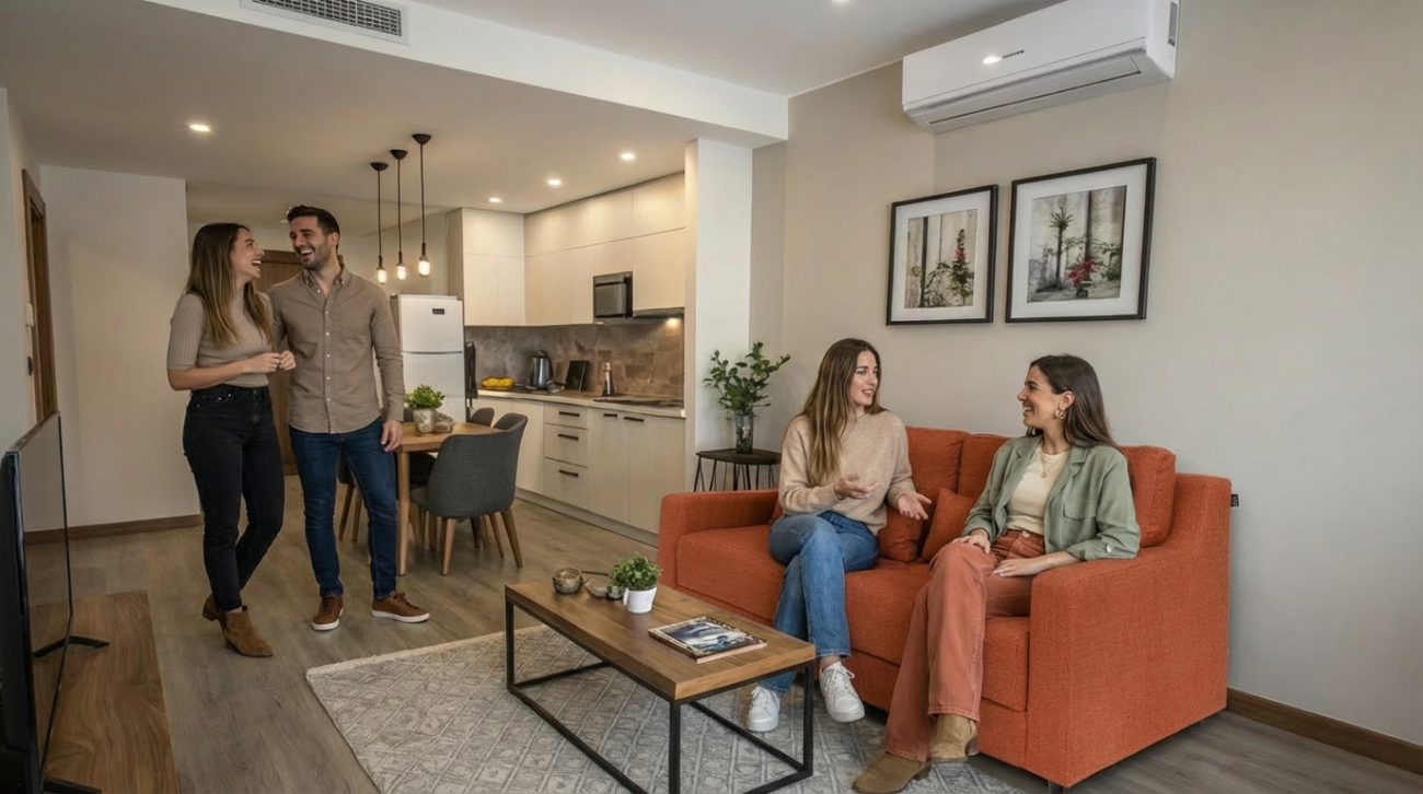 Muebles para un departamento pequeño con personas